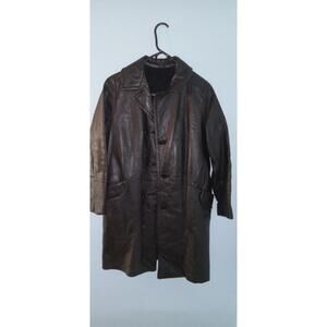 Vintage black Faux leather coat.
